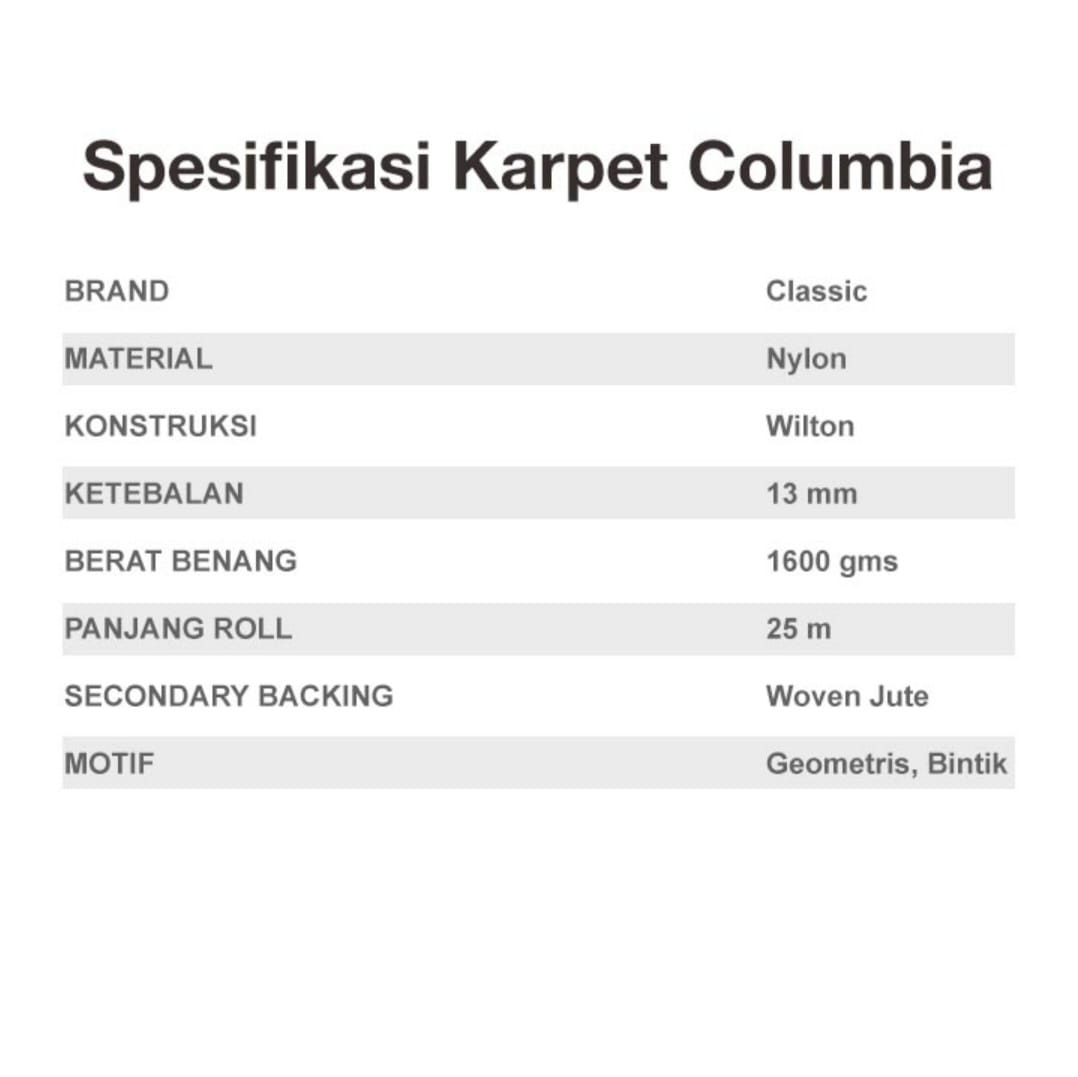 KARPET ROL COLUMBIA