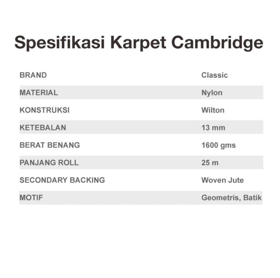 KARPET ROL CAMBRIDGE