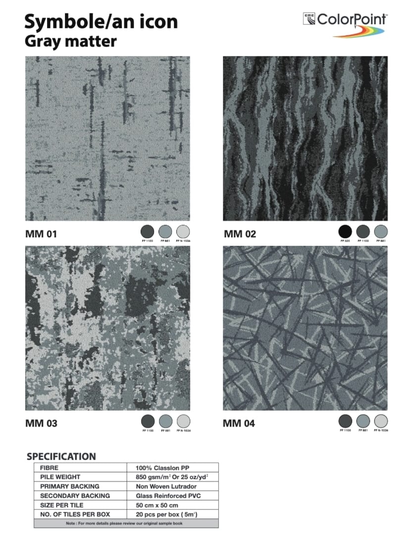 KARPET TILE GRAY MATTER
