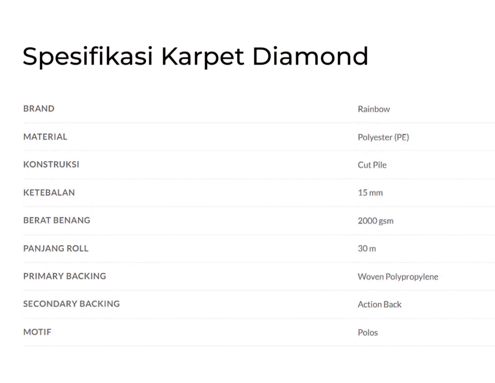 KARPET ROL DIAMOND
