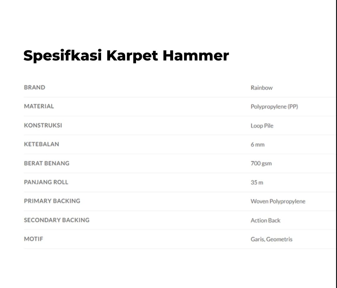 KARPET ROL HAMMER