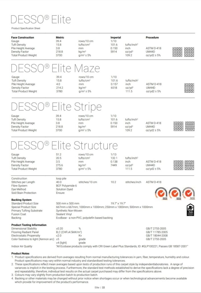 KARPET TARKET DESSO ELITE